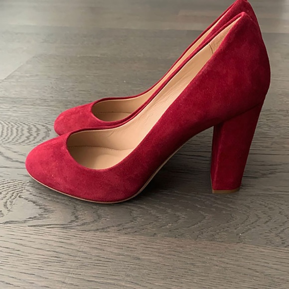 J.Crew | "Etta" Red Block Heel Pumps - Picture 7 of 8
